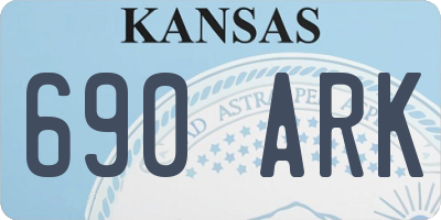 KS license plate 690ARK
