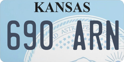 KS license plate 690ARN