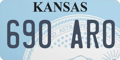 KS license plate 690ARO