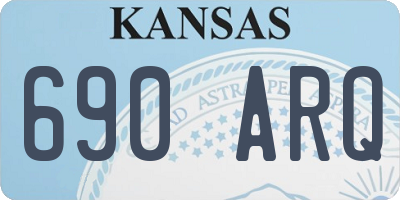 KS license plate 690ARQ