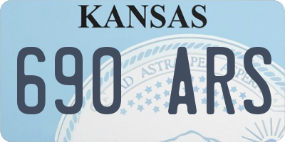 KS license plate 690ARS