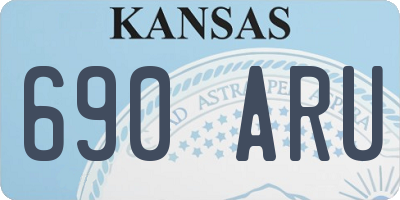 KS license plate 690ARU