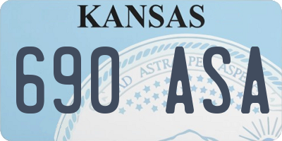 KS license plate 690ASA