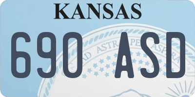KS license plate 690ASD