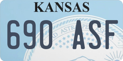 KS license plate 690ASF