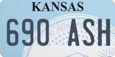 KS license plate 690ASH