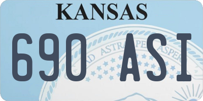 KS license plate 690ASI