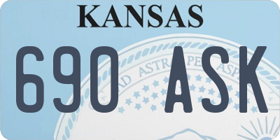 KS license plate 690ASK