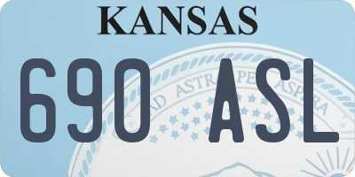 KS license plate 690ASL