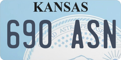 KS license plate 690ASN