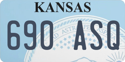 KS license plate 690ASQ