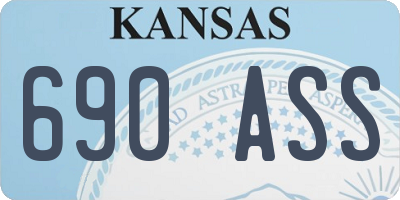 KS license plate 690ASS