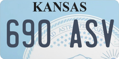 KS license plate 690ASV