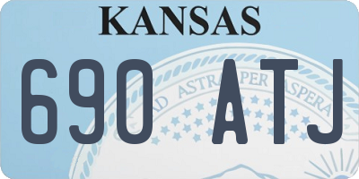 KS license plate 690ATJ