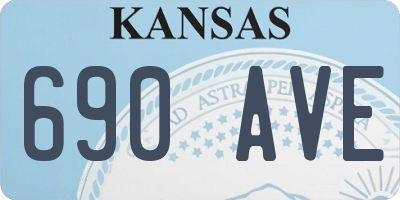 KS license plate 690AVE