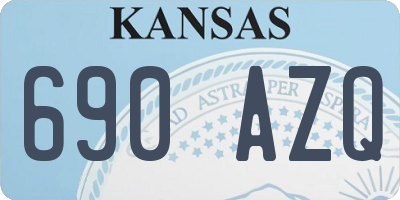 KS license plate 690AZQ