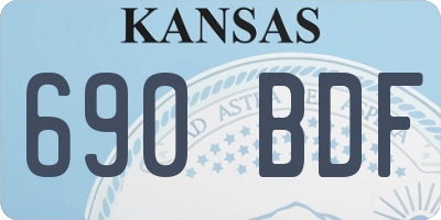KS license plate 690BDF