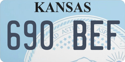KS license plate 690BEF
