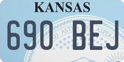 KS license plate 690BEJ
