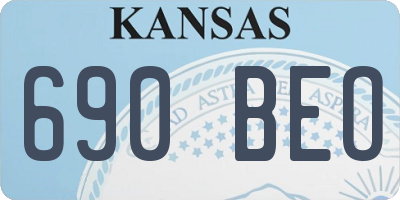 KS license plate 690BEO