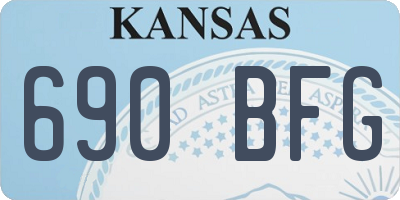 KS license plate 690BFG