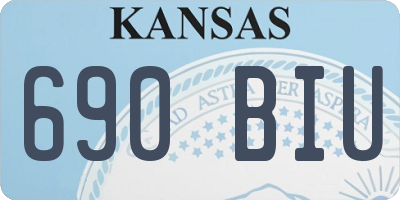 KS license plate 690BIU