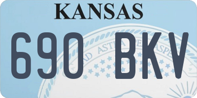 KS license plate 690BKV