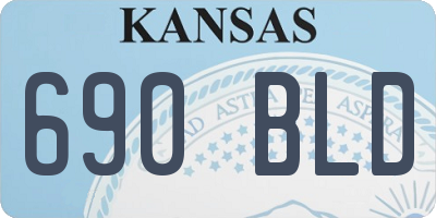 KS license plate 690BLD