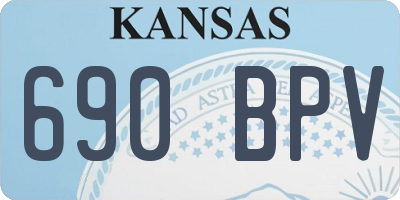 KS license plate 690BPV