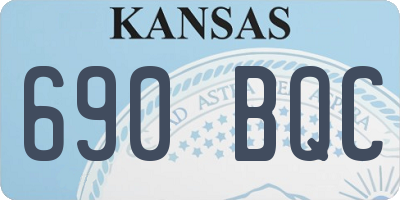 KS license plate 690BQC