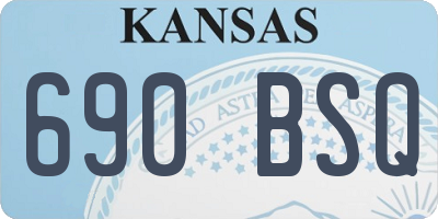 KS license plate 690BSQ