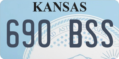 KS license plate 690BSS