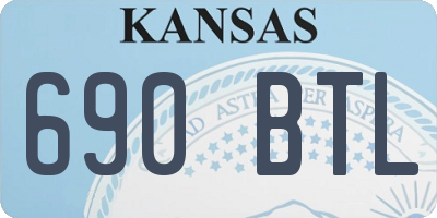 KS license plate 690BTL