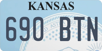 KS license plate 690BTN