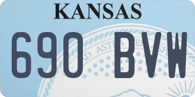 KS license plate 690BVW
