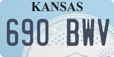 KS license plate 690BWV