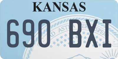 KS license plate 690BXI