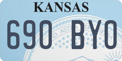 KS license plate 690BYO