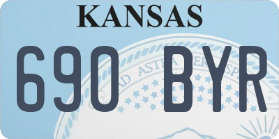 KS license plate 690BYR