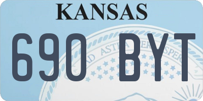 KS license plate 690BYT