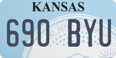 KS license plate 690BYU