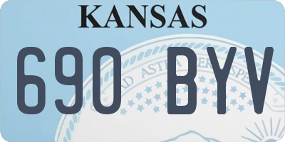 KS license plate 690BYV