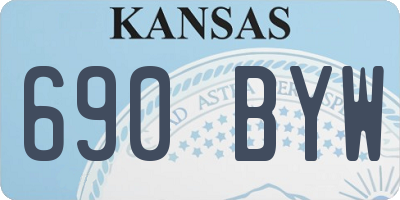KS license plate 690BYW
