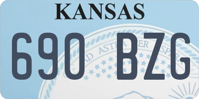 KS license plate 690BZG