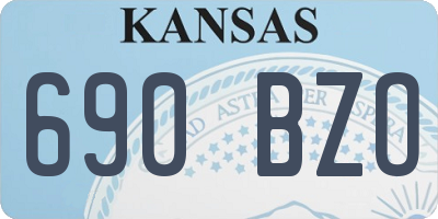 KS license plate 690BZO