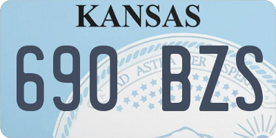 KS license plate 690BZS