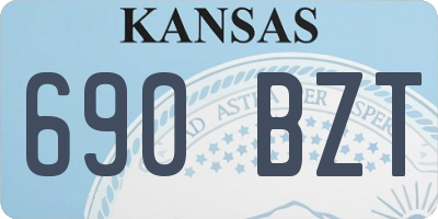 KS license plate 690BZT