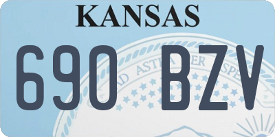 KS license plate 690BZV