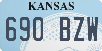 KS license plate 690BZW