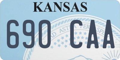 KS license plate 690CAA